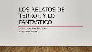 Relatos De Terror Características