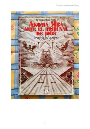Akoma Mba Ante El Tribunal De Dios, Mvet Par Eyi Moan Ndong