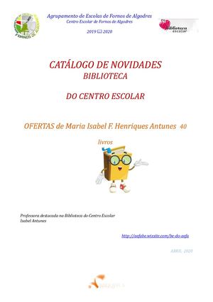 Catálogo de Novidades Abril 2020