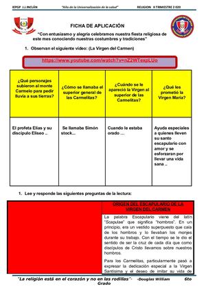 Ficha 19 Fiestas Religiosas Virgen Del Carmen (1)