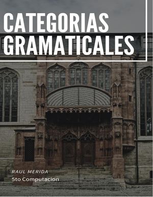 Categorías Gramaticales
