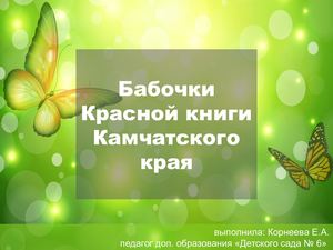 Бабочки Красной книги Камчатского края