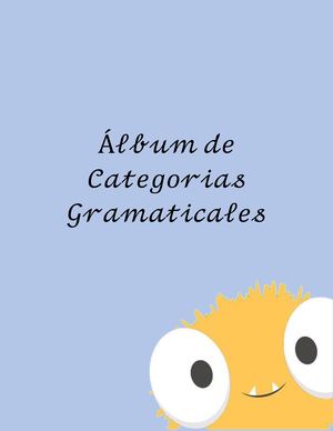 ÁLbum De Categorias Gramaticales