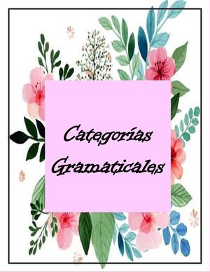 Categorías Gramaticales