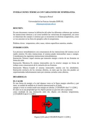 Ensayo Interacciones Térmicas