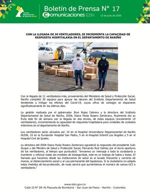 Boletin Prensa Idsn No17 Julio13 2020