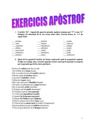 Exercicis apostrofació