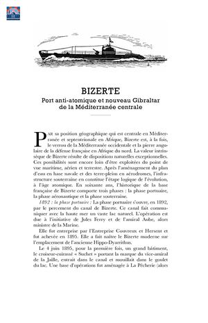 Barjot - Bizerte, port anti-atomique et nouveau Gibraltar de la Méditerranée centrale (AS 1952)