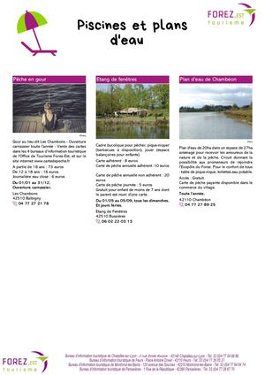 Plans d'eau et piscines