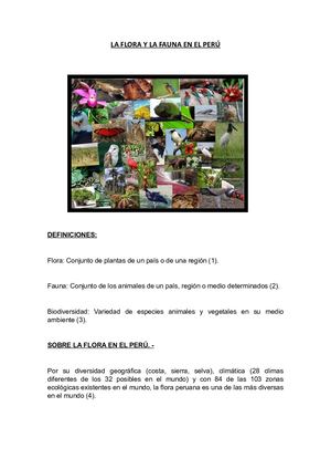 Flora Y Fauna En El Perú