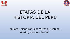 Etapas De La Historia Del Perú