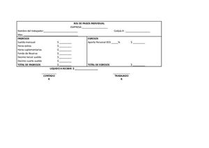 Formato Roles De Pagos