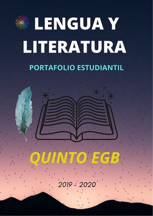 Pdf Portafolio Lengua Y Literatura 5to Egb Copia