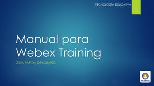 Manual Webex Training Azul