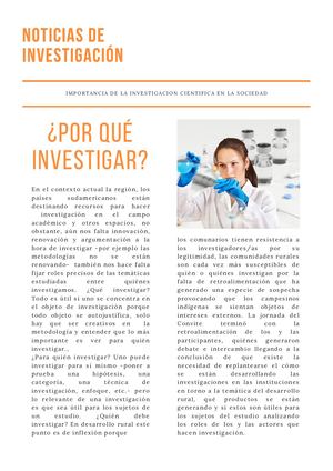 Noticias De Investigacion
