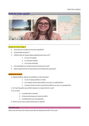 Perfil del turista español