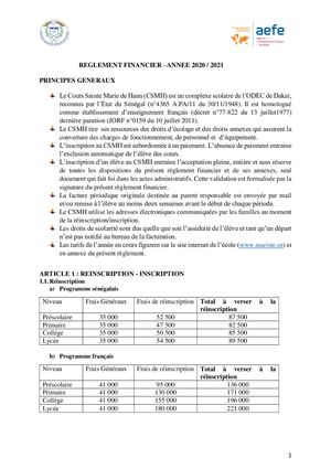 Reglement Financier 2020 2021