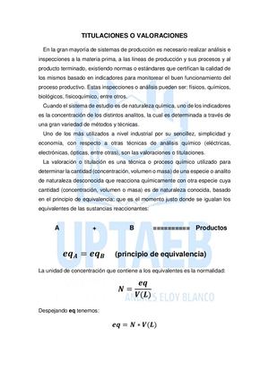 Titulaciones O Valoraciones