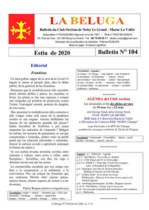 Beluga N°104 Estiu De 2020