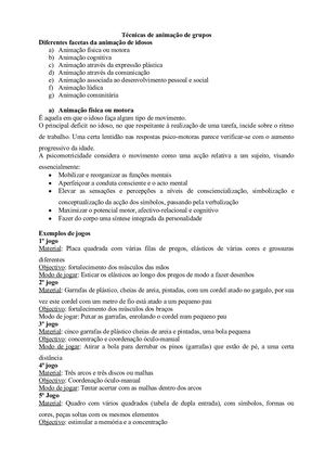 Técnicas De Animação De Grupos