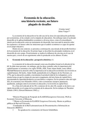 Economía De La Educación