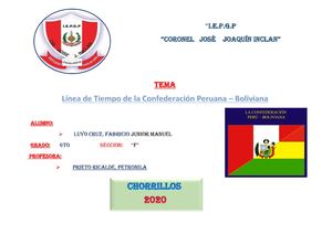 Línea De Tiempo De La Confederación Peruana Boliviana