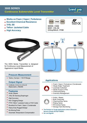 300S Series Submersible Level Sensor