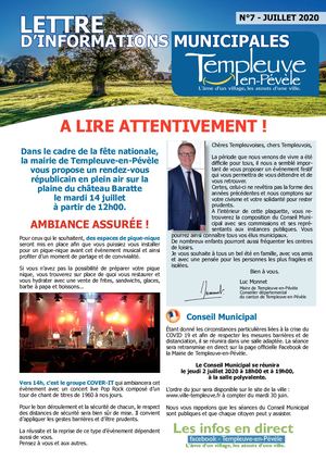 Information municipale n°7 2020