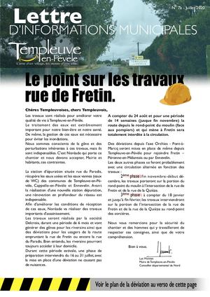 7b Juillet 2020 TRAVAUX Rue De Fretin