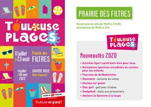 Programme Toulouse Plages, édition 2020