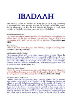 Ibadah