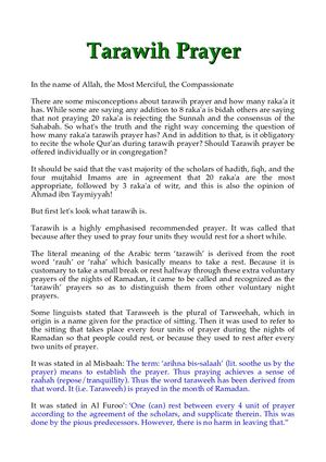 Tarawih