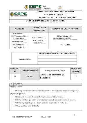 Guia De Laboratorio 2 Practica Sistema De Resortes