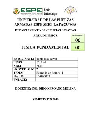 Ejercicios Ecuacion Bernoulli