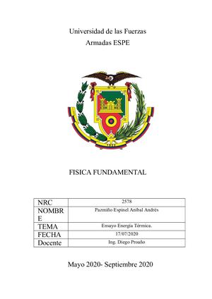 ENSAYO Energia Termica