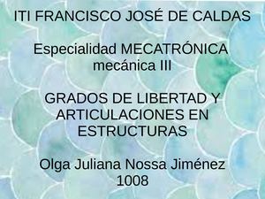 Grados De Libertad Y Articulaciones