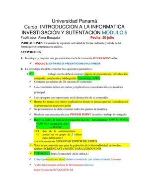 Modulo 5 De Introduccion A La Introduccion