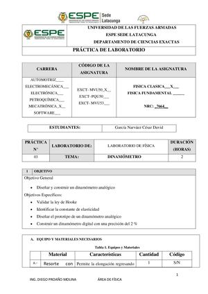Guía De Laboratorio Práctica Dinamómetro