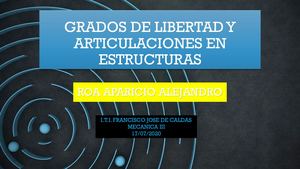 Roa Actividad Del Estudiante (Grados De Libertad Y Articulaciones En Estructuras)