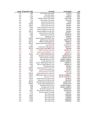 מחירון 4004