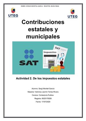 Contribuciones Estatales Y Municipales