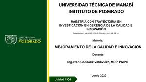Unidad 2 - Clase 4 25-jun-2020: Lean Manufacturing - 7 Desperdicios de la Calidad - Presentación de tareas