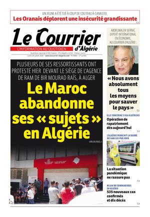 Le Courrier d'Algérie du lundi 20 juillet 2020