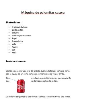 Máquina De Palomitas Casera