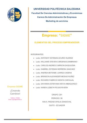 ELEMENTOS DEL PROCESO EMPRENDEDOR