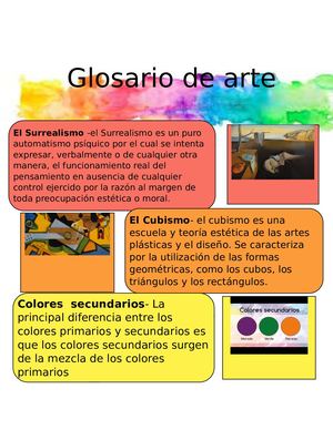 Glosario De Arte Avanze Alcalde Y Bocangel