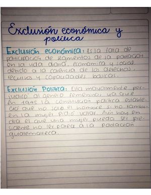 Exclusión éConomica Y Política
