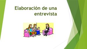 Elaboración De Una Entrevista