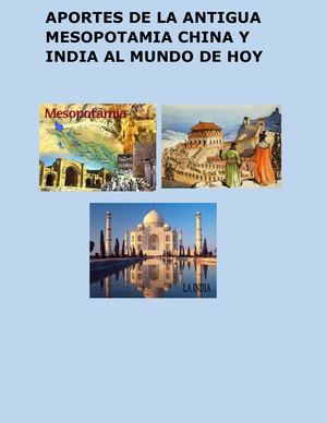 Mesopotamia Y China India