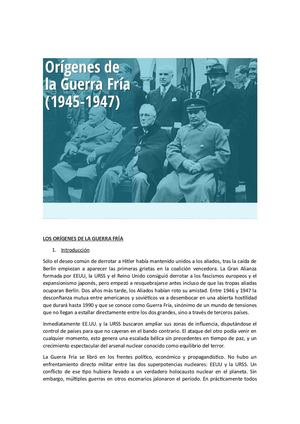 Guerra Fría Orígenes